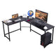L-Shaped Corner Computer Desk, Home Office Desk PC Laptop Study Table, with CPU Stand