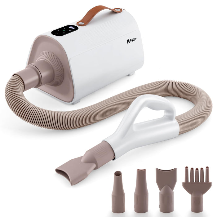 Dog Dryer, Dog Cat Hair Blower with Negative Ion Function, Adjustable Temperature & Airflow