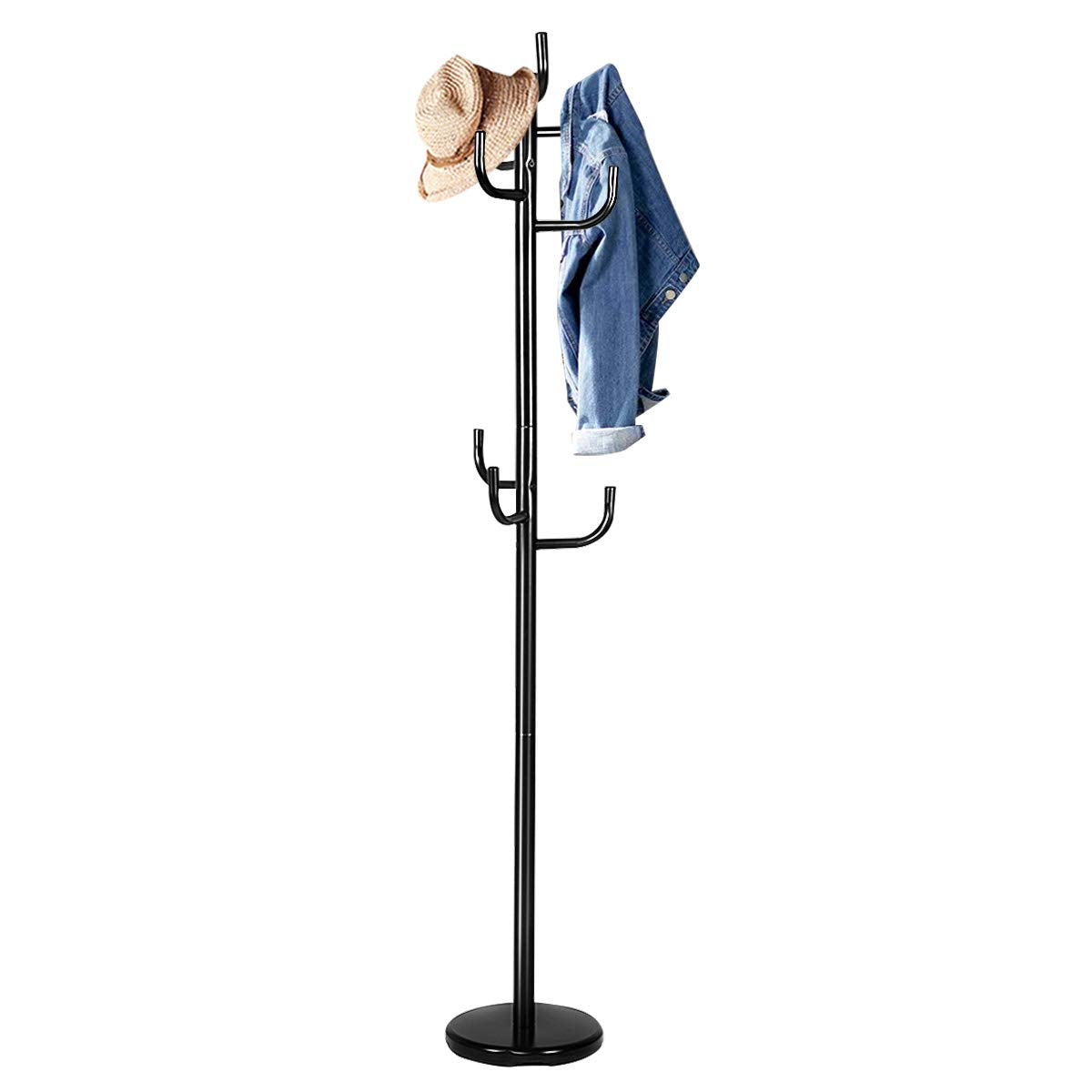 Giantex Metal Coat Rack Stand, Freestanding Coat Tree with 8 Hooks