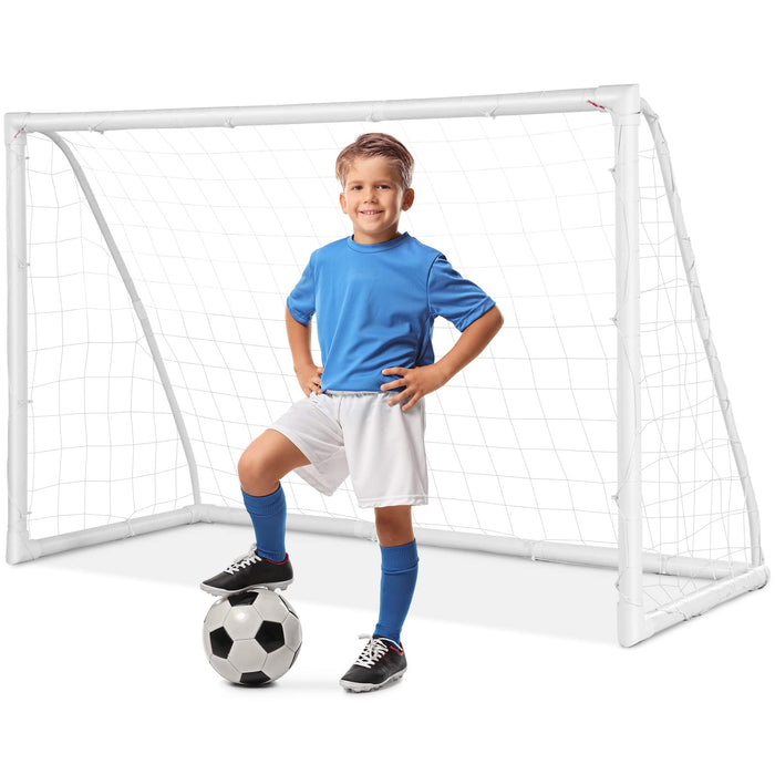 Kids Portable Soccer Goal, 1.8m x 1.2m FT Backyard Soccer Goal and Net with Strong PVC Frame