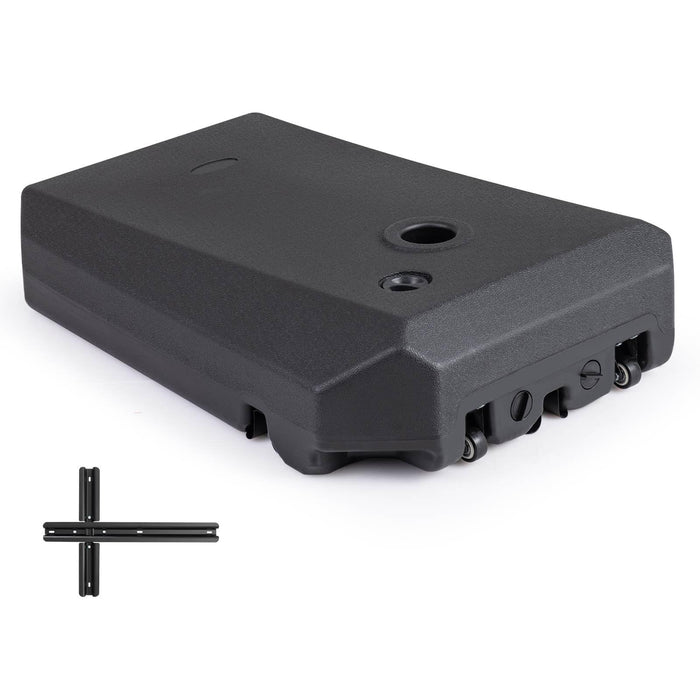 Cantilever Umbrella Base w/Wheels&Cross Base, 75 KG Water&Sand Fillable Umbrella Stand