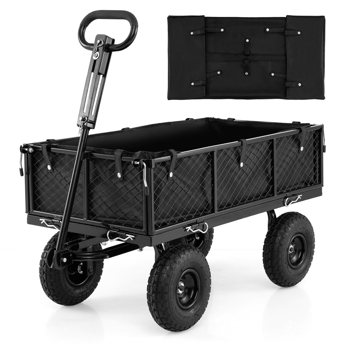 400 KG Utility Wagon with 26 CM All-Terrain Tires and Rotating Handle