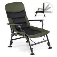Oversized Foldable Fishing Chair for Adults with Padded High-Back and Armrest