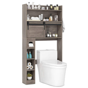 Giantex Over The Toilet Storage Cabinet, Farmhouse Bathroom Organizer
