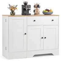 Giantex Buffet Cabinet with Storage, 105cm Modern Sideboard with 3 Doors, Drawer and Shelves
