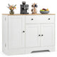 Giantex Buffet Cabinet with Storage, 105cm Modern Sideboard with 3 Doors, Drawer and Shelves