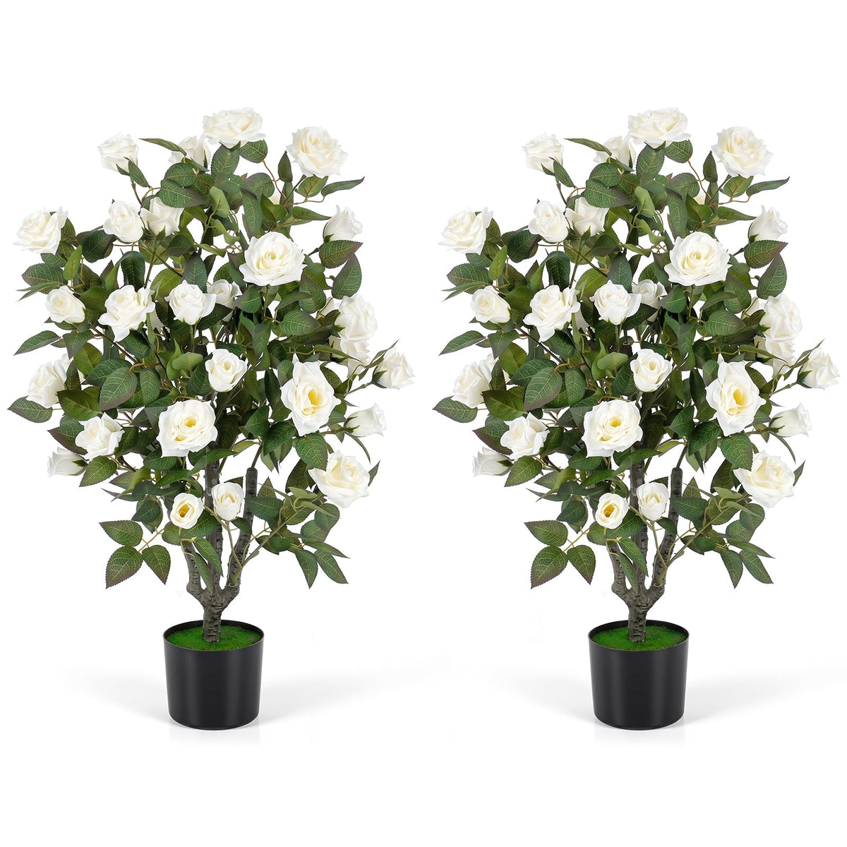 90cm Artificial Rose Tree Free Maintenance for Home Office Porch