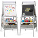 3-in-1 Kids Standing Double-sided Easel with Magnetic Chalkboard and Whiteboard