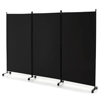 Giantex 3-Panel Folding Room Divider, 180 CM Rolling Privacy Screen with Lockable Wheels