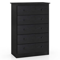 Giantex 5-Drawer Dresser Tall Storage Tower Cabinet Chest Organizer Unit Wooden