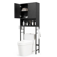 ver The Toilet Storage Cabinet, Free Standing Toilet Rack w/ 2 Doors