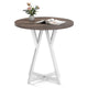 Giantex 80CM Round Dining Table, Wooden Kitchen Table Mid-Century
