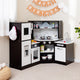 Kids Corner Kitchen Playset, Wooden Pretend Play Kitchen