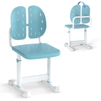 Height-Adjustable Kids Desk Chair, Children Study Chair w/Double Back Support & Breathable Seat