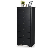 Giantex Chest of 6 Drawers, Free Standing Storage Cabinet, Wooden Storage Dresser Tallboy Cabinet