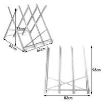 Foldable Sawhorse, Heavy-Duty Metal Log Sawhorse Stand