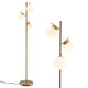 3-Globe Floor Lamp with Foot Switch and Steel Pole for Living Room