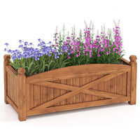 Wooden Raised Garden Bed 90 x 40 x 37 cm Rectangle Planter
