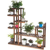 Giantex 7 Tier Flower Stand, Wood Plant Shelf