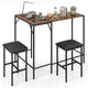 Giantex 3-Piece Bar Table & Chair Set, Convertible L-Shaped Table