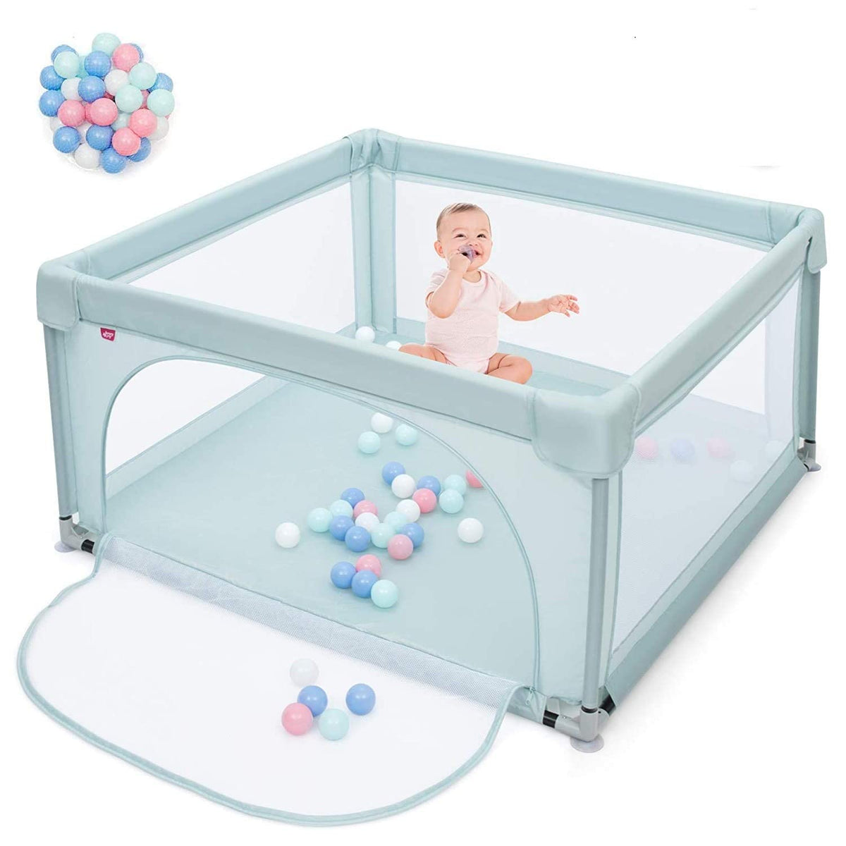 Playpen Baby Toddlers Safety Activity Fence with 50 Ocean Balls