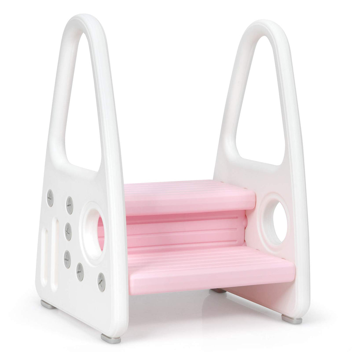 Kids Step Stool, Toddler Step Ladder with Safety Handles & Non-Slip Steps