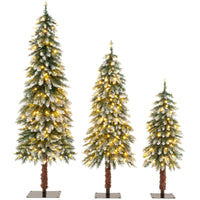 90cm/120cm/150cm Artificial Xmas Tree with PVC Branch Tips & Warm White LED Lights