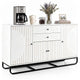 Giantex Modern Buffet Cabinet, Coffee Bar Cabinet with Drawers & Doors