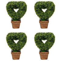 Giantex 4-Set Artificial Plants, Mini Fake Potted Plants, Small Greenery Plants