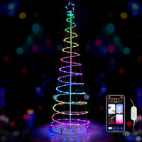 1.83M Spiral Christmas Tree with 135 LED Lights & APP Control