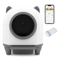 Self-Cleaning Cat Litter Box with Safety Sensors and App Contro