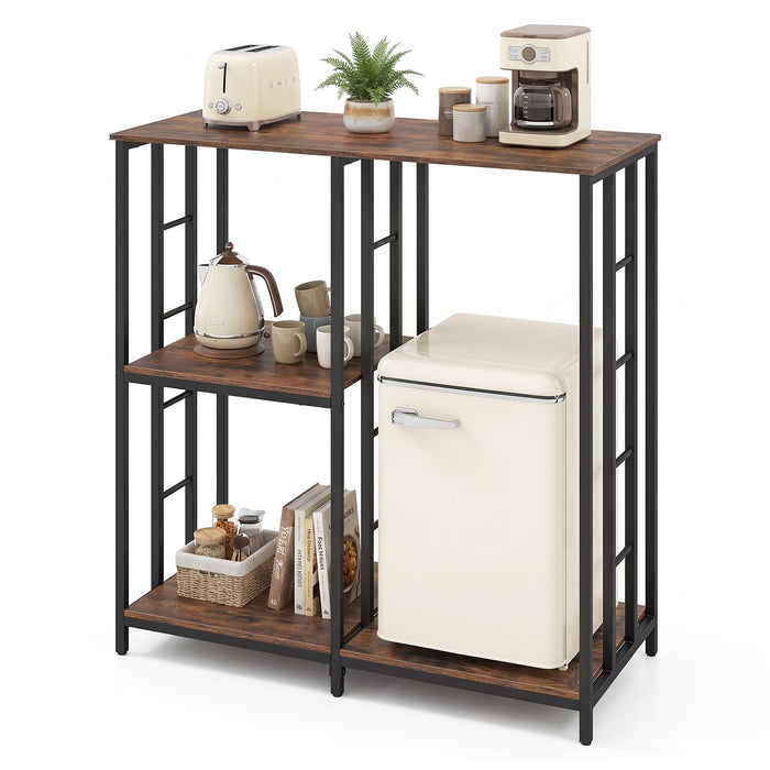 Kitchen Baker's Rack Mini Fridge Stand Table with 4 Shelves for Oven