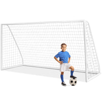 Soccer Goal All-Weather Soccer Goal W/Strong PVC Frame High-Strength Netting 6 Ground Pegs Easy Assembly