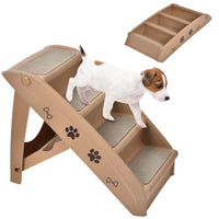 4 Steps Folding Dog Ramp Stairs, Portable Pet Climbing Ladder