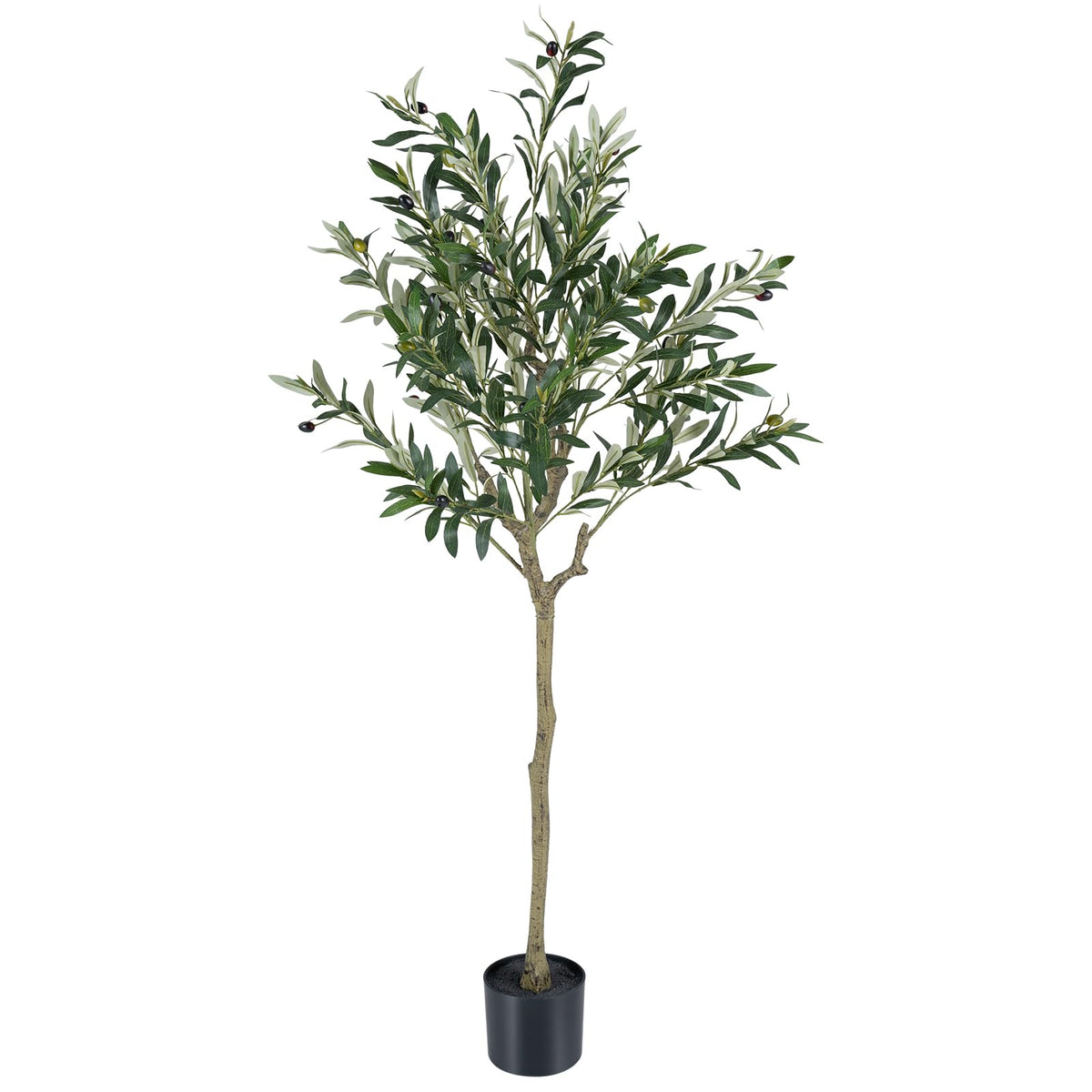 Giantex 150 cm Artificial Olive Tree w/ 24 Olive Fruits & 576 Silk Leaves
