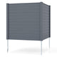 2 Panels 123cm x 123cm PP Privacy Fence Screen with Galvanized Ground Stakes