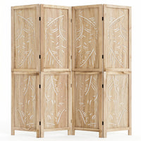 Giantex 4/6-Panel Wooden Room Divider Privacy Screen (4-Panel)
