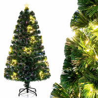 Pre-Lit Artificial 1.5M 1.8M Optical Fiber Christmas Tree with Star String Lights
