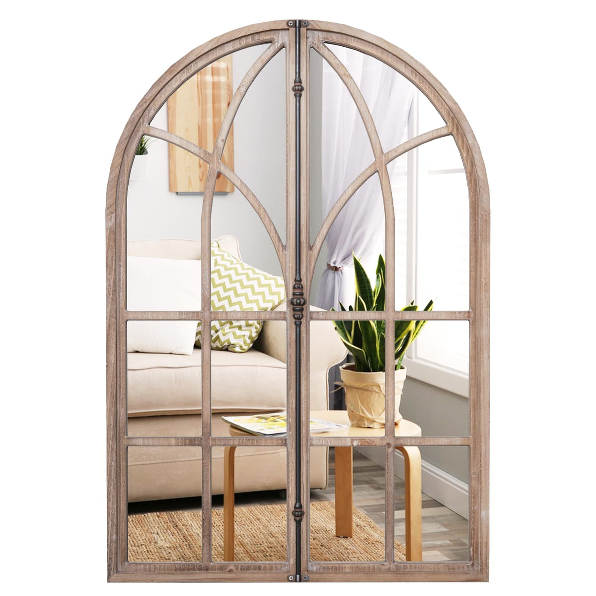 Giantex Arched Window-Like Wall Mirror 88 x 60CM, Decorative Arch Mirror