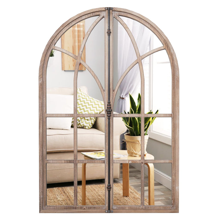 Giantex Arched Window-Like Wall Mirror 88 x 60CM, Decorative Arch Mirror