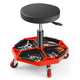 150 kg Capacity Pneumatic Rolling Mechanic Stool, Adjustable Roller Seat with Padded Seat