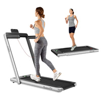 2-in-1 Walking & Running Treadmill,Folding Under Desk Walking Pad