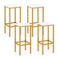 65 cm Square Bar Stools Set of 4, Kitchen Breakfast Stools