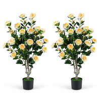 100cm Artificial Camellia Tree for Home Office or Porch Decoration