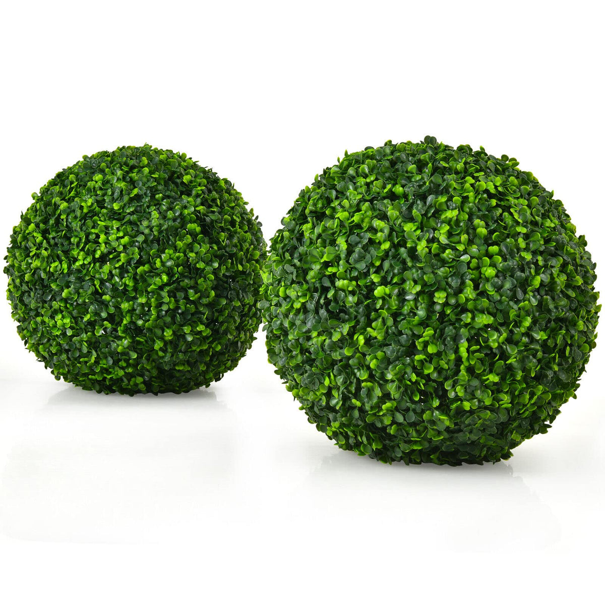 Giantex 2 PCS 40cm Artificial Topiary Ball, Sun Protection Realistic Topiary Tree Substitute Faux Plants Decoration Ball