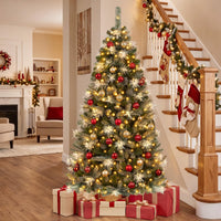 152/183 cm Pre-Lit Artificial Christmas Tree w/ 190/270 LED Lights