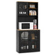 Giantex Kitchen Buffet Sideboard with Hutch, 183cm Freestanding Pantry Cabinet with Adjustable Shelf