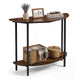 Half-moon Console Table with Open Storage Shelf and Anti-tip Kits for Living Room