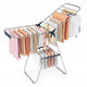 Foldable Clothes Drying Rack with Sock Clips Space-Saving Laundry Drying Rack
