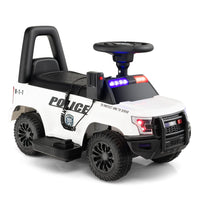 Kids Ride On Police Car, 6V Battery Powered Electric Toy Car w/Real Megaphone, Music